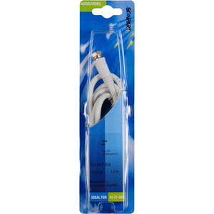 aansluitkabel F-connector (M)-(M) 1,5m wit