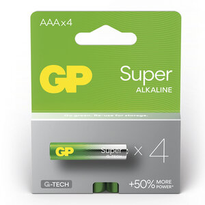 GP batterij Super Alkaline AAA 4 stuks