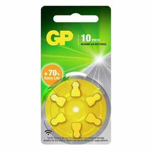 GP hoorapparaat batterij a6 ZA10 geel