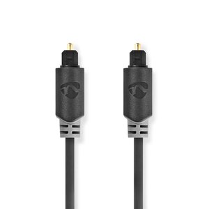 Optische Audiokabel | TosLink Male | TosLink Male | 3.00 m | Rond | PVC | Antraciet | Doos