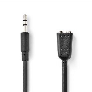 Stereo-Audiokabel | 3,5 mm Male | 2x 3,5 mm Female | Vernikkeld | 0.20 m | Rond | Doos