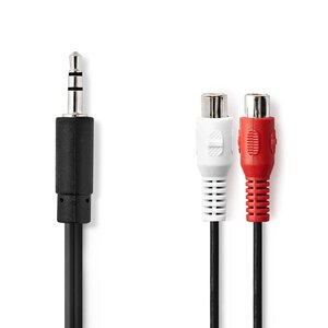 Stereo-Audiokabel | 3,5 mm Male | 2x RCA Female | Vernikkeld | 0.20 m | Rond | Doos