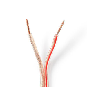 Speaker-Kabel | 2 x 2.50 mm² | Koper | 15.0 m | Rond | PVC | Transparant | Rol
