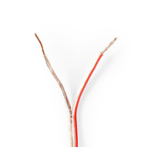 Speaker-Kabel | 2 x 0.75 mm² | CCA | 15.0 m | Rond | PVC | Transparant | Folieverpakking
