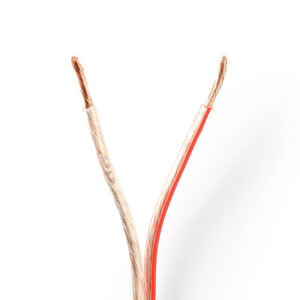 Speaker-Kabel | 2 x 2.50 mm² | CCA | 100.0 m | Rond | PVC | Transparant | Folieverpakking