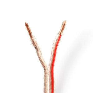 Speaker-Kabel | 2 x 4.00 mm² | CCA | 100.0 m | Rond | PVC | Transparant | Folieverpakking
