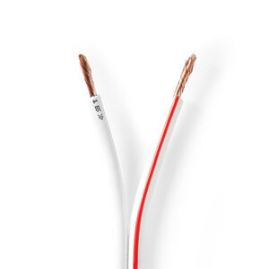 Speaker-Kabel | 2 x 2.50 mm² | CCA | 100.0 m | Rond | PVC | Wit | Folieverpakking