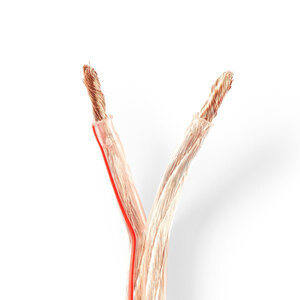 Speaker-Kabel | 2 x 6.00 mm² | CCA | 100.0 m | Rond | PVC | Transparant | Folieverpakking