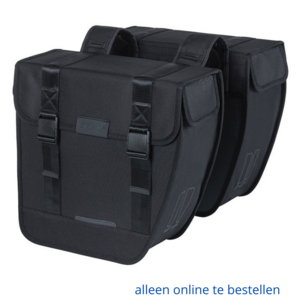 Tas Basil Tour Dubbel Zwart | 28L, dubbele fietstas