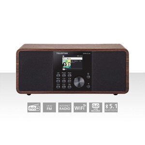 DIRA S 24i Multifunctionele Stereo Radio DAB+ / FM / Internet / Bluetooth Hout