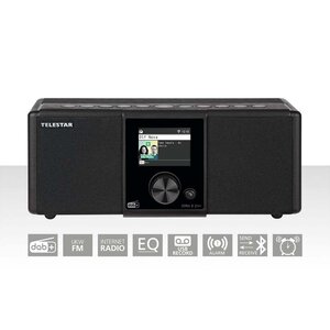 DIRA S21i+ EWF Multifunctionele Stereo Radio DAB+ / FM / Internet / Bluetooth Zwart
