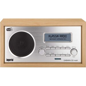 DABMAN 30 Mobiele DAB+ / FM-radio Hout