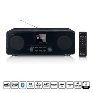 DAB+ FM-radio met CD MP3-speler Bluetooth® Zwart