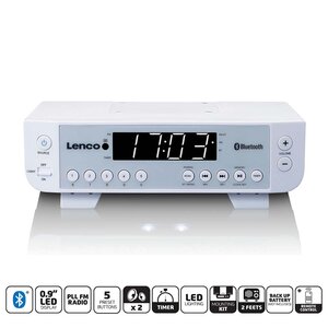 FM-keukenradio met Bluetooth® LED-verlichting en timer Wit
