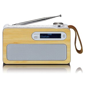 Draagbare DAB+/ FM-radio met Bluetooth® Bamboo Wit
