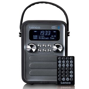 Draagbare DAB+ FM-radio met Bluetooth® en AUX-ingang, oplaadbare batterij Zwart