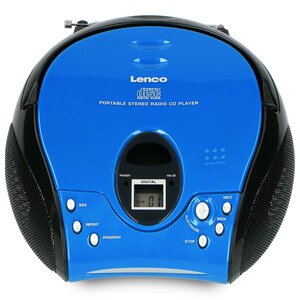 Draagbare FM-radio met CD Blauw / Zwart