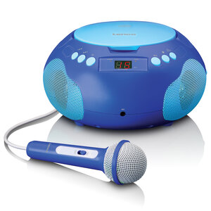 Draagbare radio / CD-speler met microfoon Blauw