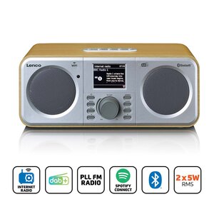 Internetradio met DAB+, Bluetooth® en Spotify Connect Wood