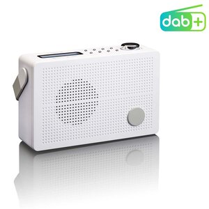 Draagbare DAB+/FM-radio met alarmfunctie Wit