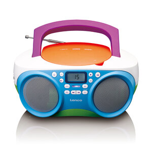 Draagbare FM-radio en CD/USB-speler Meerkleurig