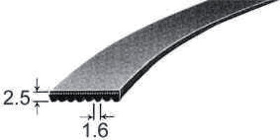 Poly v-snaar 1860PH8 elastisch