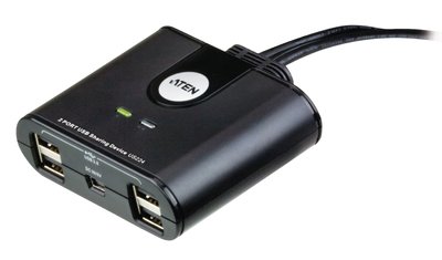2-Poorts USB Schakelaar Zwart