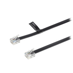 Telefoonkabel RJ12 (6P6C) Male - RJ12 (6P6C) Male 2.00 m Zwart