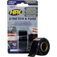 stretch & fuse tape 25mm 3m zwart