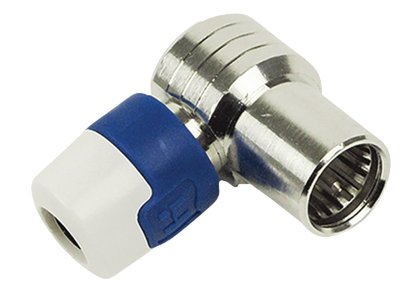 F-Connector Male Wit/Blauw