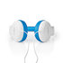 Bedrade Koptelefoon | 1,2 m Ronde Kabel | On-Ear | Blauw/Wit_