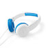 Bedrade Koptelefoon | 1,2 m Ronde Kabel | On-Ear | Blauw/Wit_