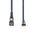 USB-Kabel | USB 2.0 | Apple Lightning 8-Pins | USB Type-C™ Male | 480 Mbps | 60 W | Vernikkeld | 1.00 m | Rond | Gebreid / Nylon | Zwart/Blauw | Cover Window Box_