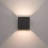 LED Wandlamp 2x3W up&down vierkant zwart 3000K_