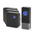 Draadloze Deurbelset | Netvoeding | 100 - 240 V AC 50/60 Hz | 1x 23A 12V | Volume: 110 dB | Signaalbereik: 150 m | IP55 | Instelbaar volume | 58 Melodieën | 3 Ontvangers | Zwart_